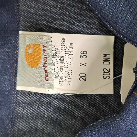Carhartt Vintage Western Denim Pearl Snap Shirt Size 20x36 🇺🇸(3XL-4XL) - Picture 4 of 11